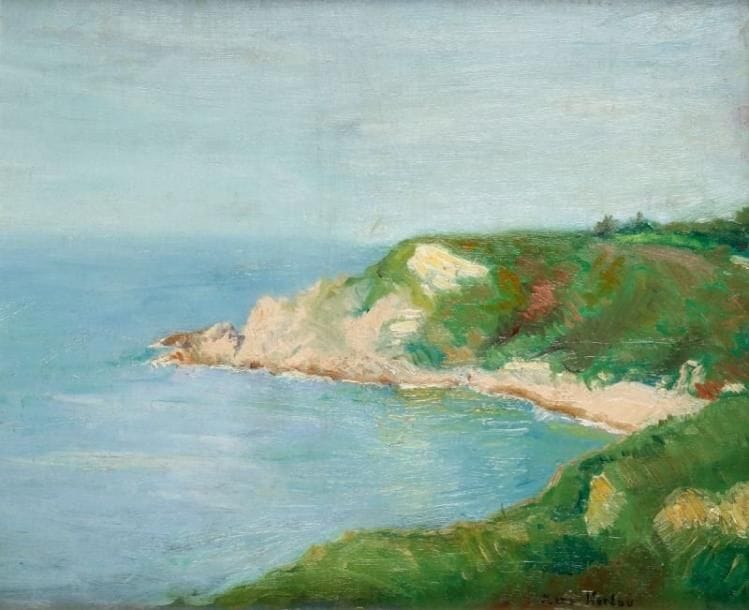 Maxa NORDAU (1897-1991)
Lac de Tibériade Huile sur toile. Signée en bas à droite et titrée au dos. 38 x 46 cm.