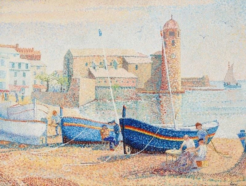 Yvonne CANU (1921-2007)
Collioure Huile sur toile. Signée en bas à droite. Signée et titrée au dos. 50 x 65 cm.