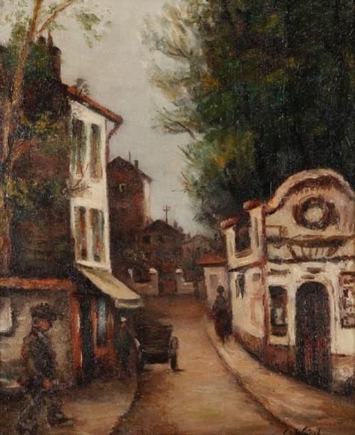 Léon WEISSBERG (1894-1943)
La Rue Huile sur toile. Signée en bas à droite. 40,5 x 32,8 cm. Cette oeuvre, exécutée vers 1928 fait partie d'une série de tableaux représentant le même site, à Cachan, sous différents angles et à différentes heures du jour (renseignement communiqué par Madame L. Lachenal, qui a enregistré l'oeuvre dans le supplément au catalogue raisonné consultable sur internet (n° 2).