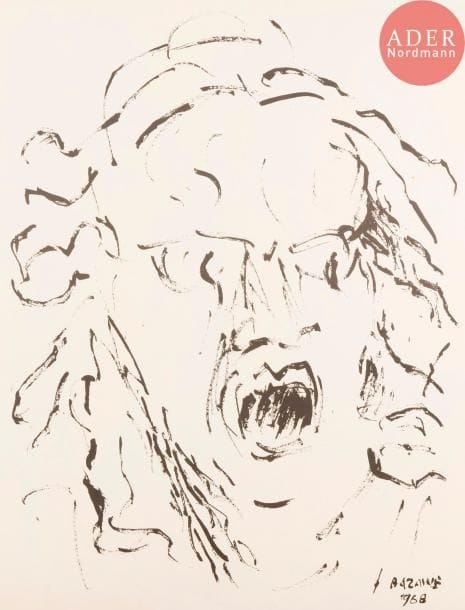 [AFFICHE MAI 68 signée]
Jean BAZAINE (1904-2001)
La Colère, 1968
Sérigraphie.
Signée et datée en bas à droite.
Entoilée.
78 x 59.5 cm