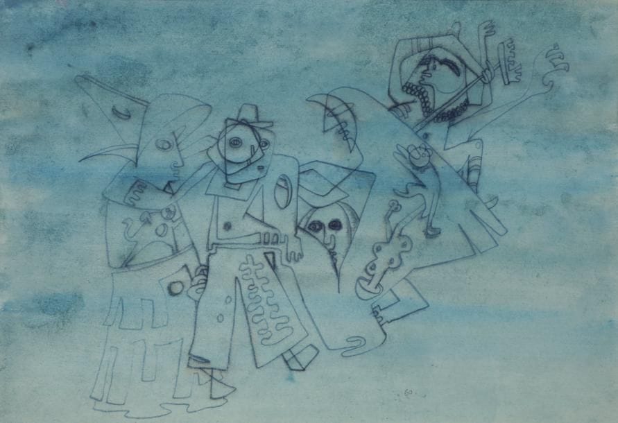 Roberto ALTMANN [cubain] (né en 1942)
Personnages, 1960
Encre et lavis.
Datée.
20 x 29 cm