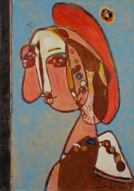 Pierre COURTENS (1921-2004)
Profil de femme
Huile sur panneau.
Signée en bas à droite.
77 x 55 cm