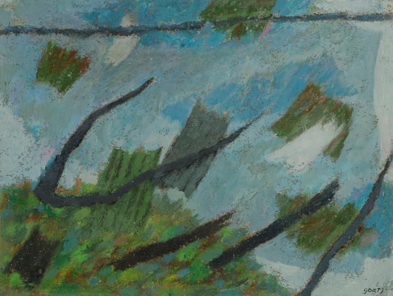 Henri GOETZ [franco-américain] (1909-1989)
Composition
Huile sur papier.
Signée en bas à droite.
13 x 17 cm