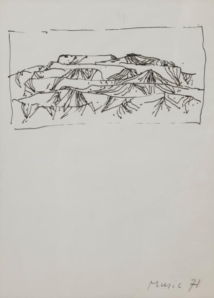 Zoran MUSIC [croate] (1909-2005)
Paysage de Dalmatie, 1971
Encre.
Signée et datée en bas à droite.
15 x 11 cm