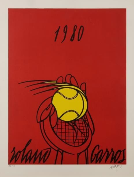 Valerio ADAMI [italien] (né en 1935)
Roland Garros, 1980
Lithographie.
Signée et numérotée sur 50.
86.5 x 66 cm