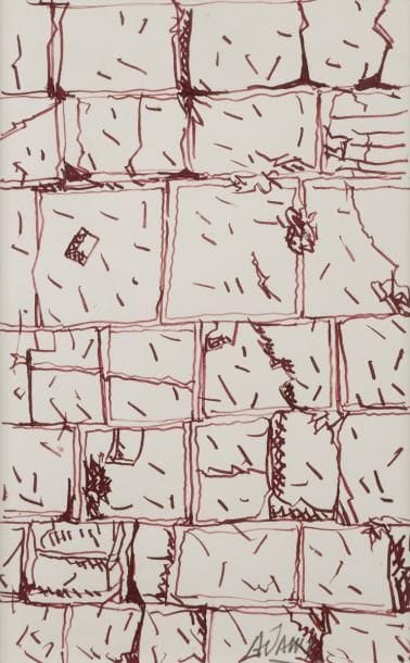 Valerio ADAMI [italien] (né en 1935)
Le Mur
Encre.
Signée en pied.
21 x 13 cm