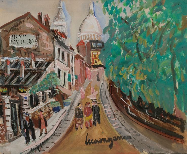 Lucien GENIN (1894-1953)
Rue à Montmartre
Gouache.
Signée en pied.
20 x 24.5 cm