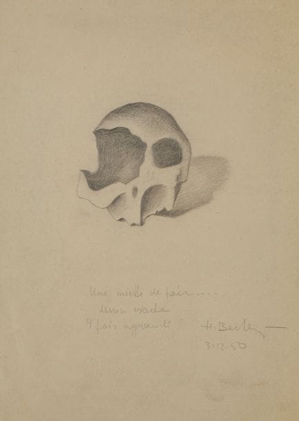 Henri BERLEWI (1894-1967)
Une Miette de pain... dessin exact, 4 fois agrandi, 1950
Mine de plomb.
Signée, datée et titrée.
24 x 17 cm