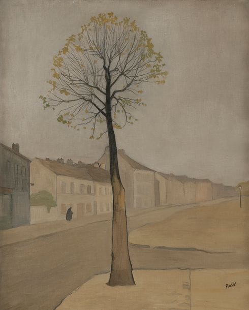 Joseph ROSSI (1892-1930)
La Route de toujours
Huile sur toile.
Signée en bas à droite.
Titrée au dos sur une étiquette.
55 x 46 cm