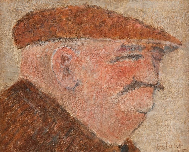 René GALANT (1914-1997)
Homme au béret, 1965
Huile sur toile.
Signée et datée en bas à droite.
22 x 27 cm