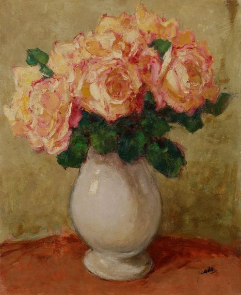 Georges GOBO (1876-1958)
Vase de roses
Huile sur carton.
Signée en bas à droite.
41 x 33 cm