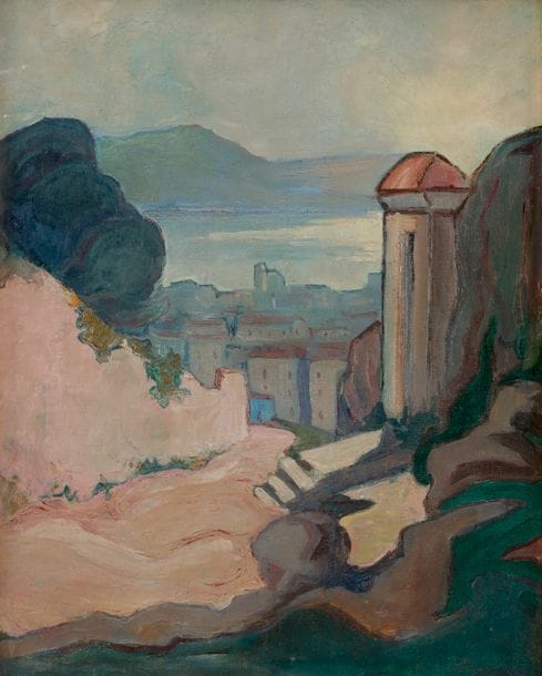 Attribué à Jean-Baptiste BASSOUL
Corse, vue d'Ajaccio
Huile sur toile.
Non signée.
41 x 33 cm