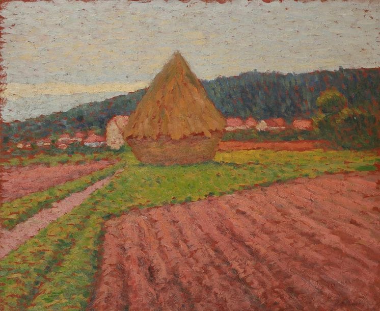 Oscar KOELLIKER (1882-?)
Meules de foin
Huile sur panneau.
Signée en bas à droite.
46 x 55 cm