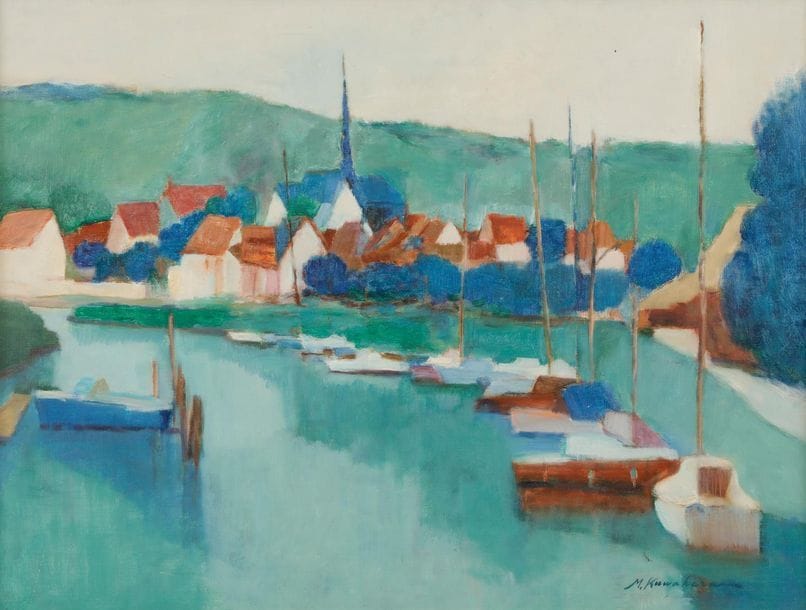 Masaaki KUWAHARA (né en 1927)
Les Andelys
Huile sur toile.
Signée en bas à droite.
46 x 61 cm