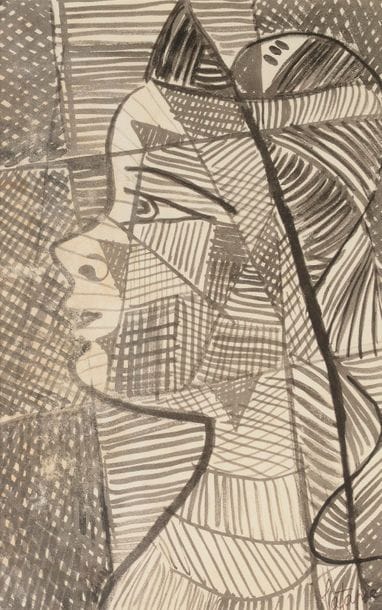 Louis LATAPIE (1891-1972)
Profil, 1948
Encre de Chine.
Signée en bas à droite.
49 x 31 cm

Nous remercions Madame Laure Latapie pour les informations qu'elle nous a transmises.