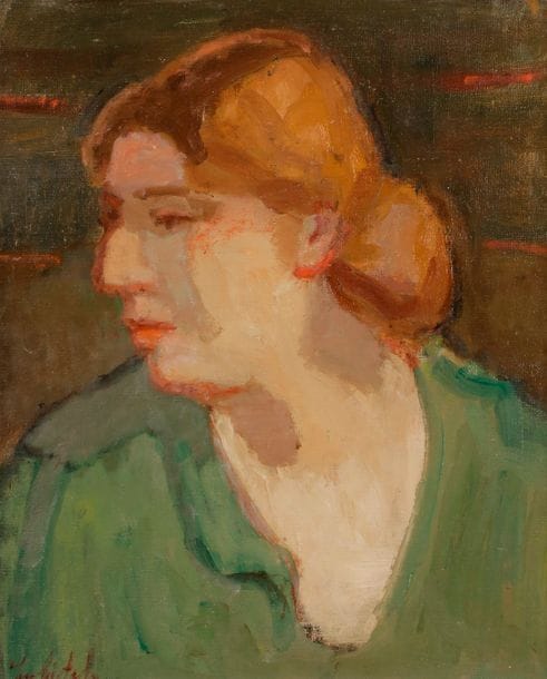 Ossip LUBITCH (1896-1990)
Femme au chemisier vert, 1928
Huile sur toile.
Signée en bas à gauche.
46 x 38 cm