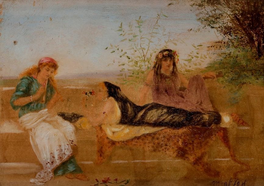 Antoine Alphonse MONTFORT (1802-1884)
Trois femmes
Huile sur panneau.
Signée en bas à droite.
11 x 14 cm
