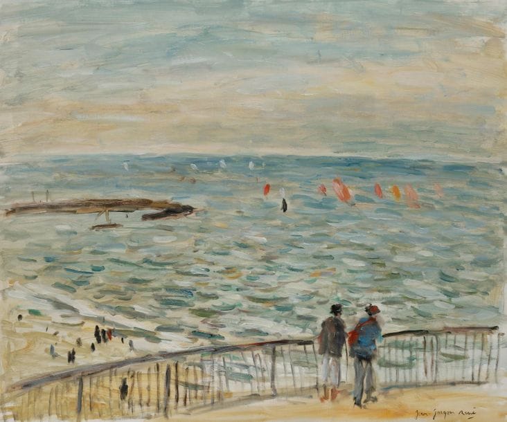 Jean-Jacques RENE (né en 1943)
La Mer à Trouville
Huile sur toile.
Signée en bas à droite.
Titrée au dos.
46 x 54 cm