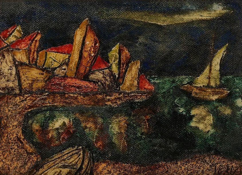 Garcia TELLA (1906-1983)
Le Port
Huile sur isorel.
Signée en bas à droite.

24 x 33 cm