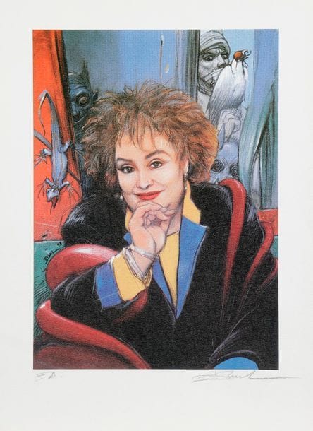 Enki BILAL (né en 1951)
Portrait de Françoise Pollet
Lithographie.
Signée et annotée E.A.
35 x 26 cm