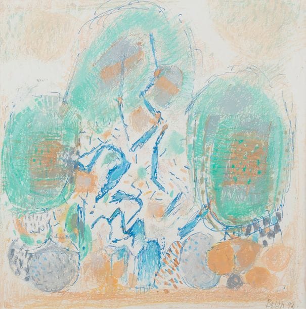 Gustav BOLIN [franco-suédois] (1920-1999)
Paysage, 1992
Pastel gras.
Signée et datée en bas à droite.
47 x 45 cm