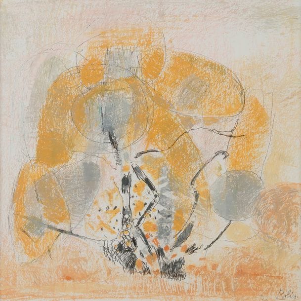 Gustav BOLIN [franco-suédois] (1920-1999)
Arbres, 1992
Gouache et encre.
Signée et datée en bas à droite.
40 x 40 cm
