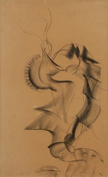 Jean-Gabriel CHAUVIN (1889-1976)
Etude de formes
Fusain
Signé en bas à gauche.
48 x 30 cm