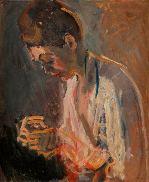 Maurice BLOND (1899-1974)
Femme en prière
Huile sur carton.
Signée en bas à droite.
44 x 38 cm