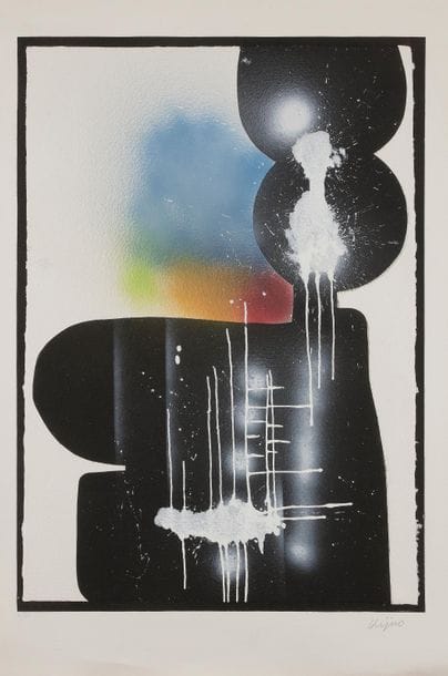 Ladislas KIJNO (1921-2012)
Grand bleu
Gravure au carborundum.{CR}Rehauts de peinture.
Signée en bas à droite.
Tirage à 75 exemplaires.
(Déchirures dans la marge).

110 x 74 cm