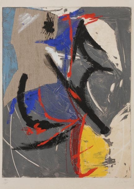 Jean MIOTTE (né en 1926)
Grand passage
Gravure au carborundum.{CR}Collage et rehauts.
Signée en bas à droite.
Tirage à 100 exemplaires.

92 x 64 cm
