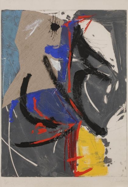Jean MIOTTE (né en 1926)
Grand passage
Gravure au carborundum.{CR}Collage et rehauts.
Signée en bas à droite.
Tirage à 100 exemplaires.
(Manque coin inférieur droit).

92 x 64 cm