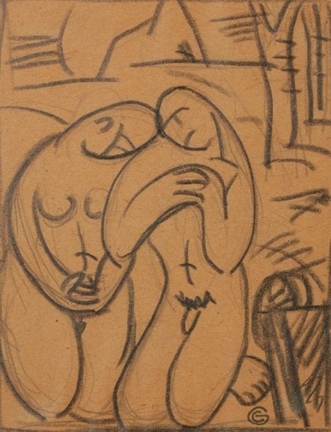 Gio COLUCCI (1892-1974)
Couple
Fusain.
Monogrammé.
15 x 12 cm