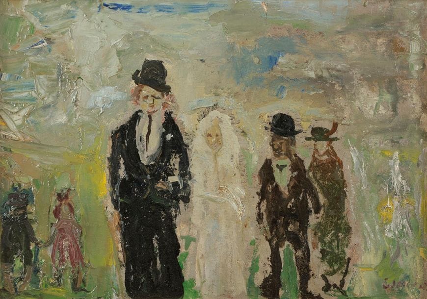 Gabriel DAUCHOT (1927-2005)
Le Mariage
Huile sur toile.
Signée en bas à droite.
32 x 45 cm