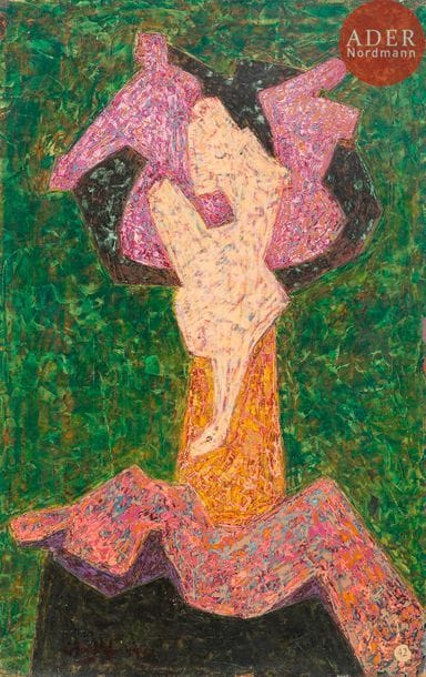 Jean-Pierre LE BOUL'CH (1940-2001)
Sans titre, 1961
Huile sur toile.
Signée et datée en bas à gauche.
(Petits manques).
61 x 38 cm

Exposition :
Galerie A. Juliard, Versailles, 1966