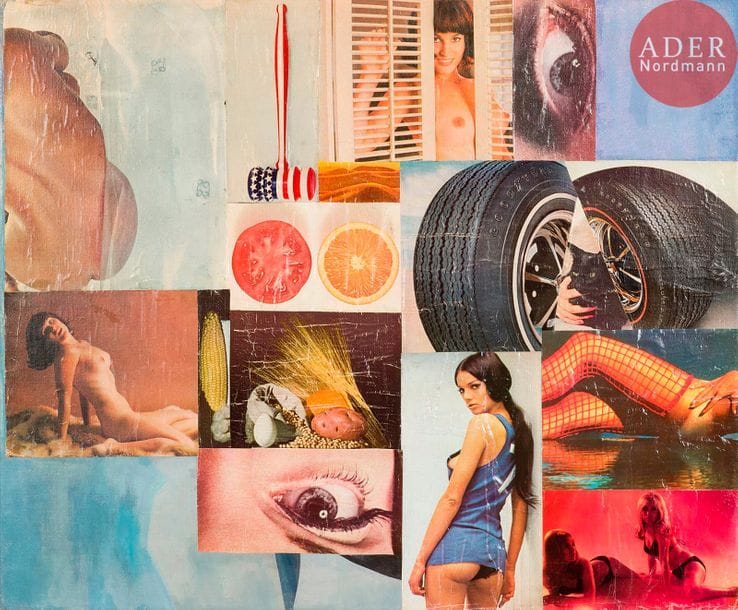 Jean-Pierre LE BOUL'CH (1940-2001)
Sans titre, 1965
Huile et collage sur toile.
Non signée.
60 x 73 cm
