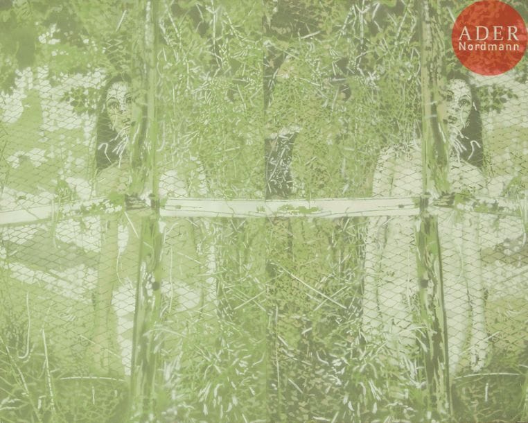 Jean-Pierre LE BOUL'CH (1940-2001)
Annie en vert, 1972
Peinture à l’aérographe sur toile.
Non signée.
110 x 146 cm