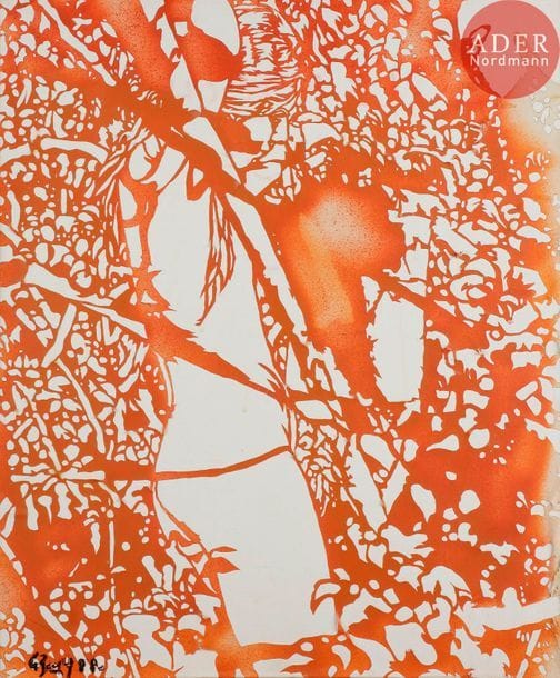 Jean-Pierre LE BOUL'CH (1940-2001)
Peau de peinture, 1988
Paper cut et collage sur toile.
Signé et daté en bas à gauche.
Signé et daté au dos.
61 x 50 cm