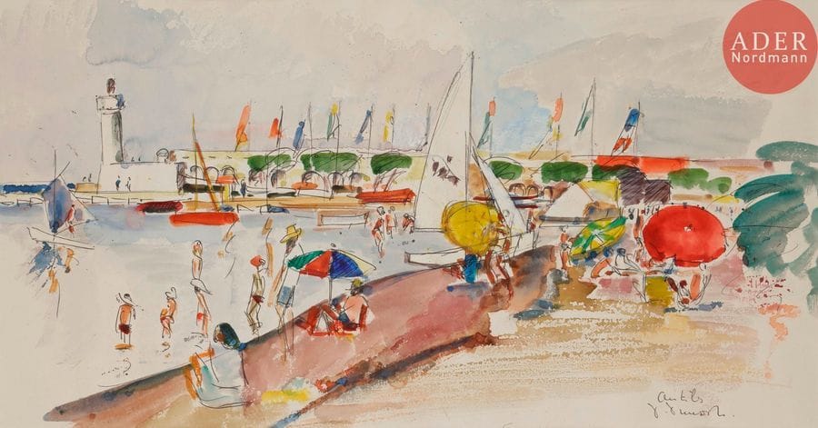 Pierre PRUVOST (1921-2008)

Antibes en été
Encre et aquarelle.
Signée et située en bas à droite.
23,5 x 44 cm