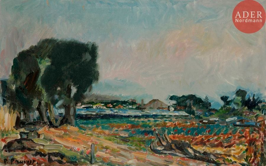 Pierre PRUVOST (1921-2008)

La Campagne d’Antibes, 1953
Huile sur toile non montée.
Signée en bas à gauche.
38 x 61 cm
