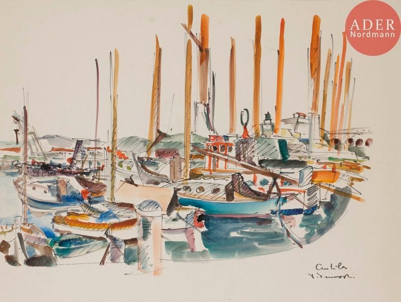 Pierre PRUVOST (1921-2008)

Antibes, le port
Encre et aquarelle.
Signée et située en bas à droite.
45 x 59 cm