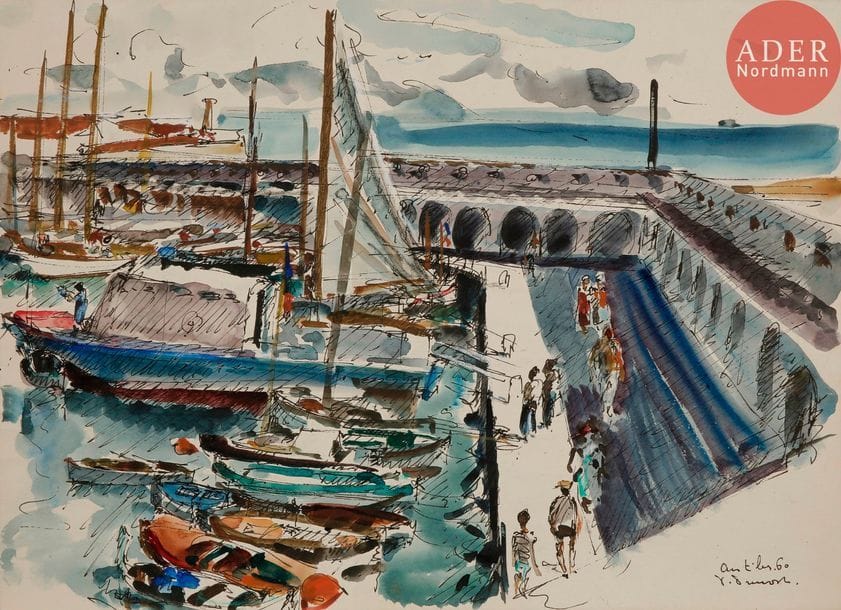 Pierre PRUVOST (1921-2008)

Antibes, le port, 1960
Encre et aquarelle.
Signée, datée et située en bas à droite.
27 x 36,5 cm