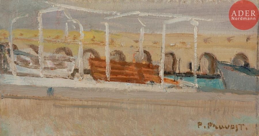 Pierre PRUVOST (1921-2008)

Antibes, le port au yacht gris
Huile sur panneau.
Signée en bas à droite.
13 x 24,5 cm