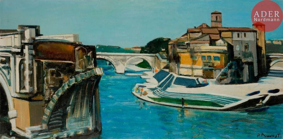 Pierre PRUVOST (1921-2008)

Rome, île Tibère et Pont Rotto
Huile sur toile.
Signée en bas à droite.
50 x 100 cm