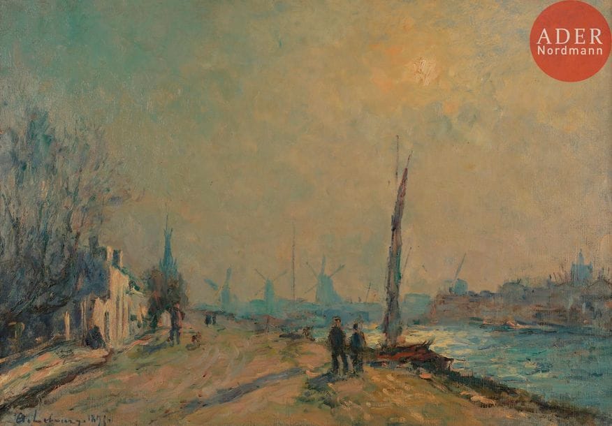 Albert LEBOURG (1849-1928)
Canal en Hollande, 1896
Huile sur toile.
Signée et datée en bas à gauche.
39 x 55 cm
