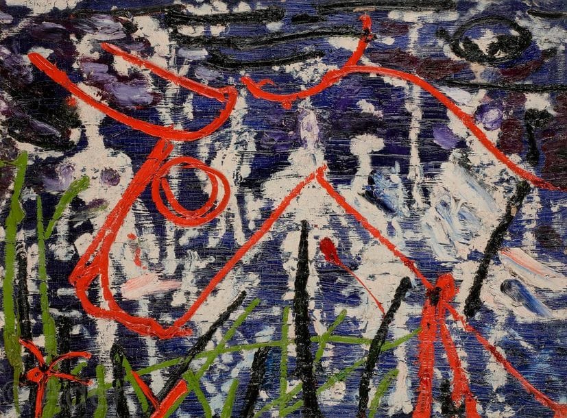 Thanos TSINGOS [grec] (1914-1965)
Taureau
Huile sur toile.
Signée en bas à droite et une seconde fois en haut à gauche.
54 x 73 cm