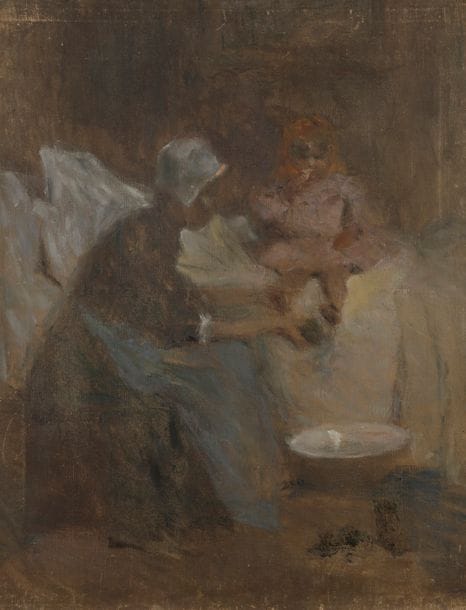 École FRANCAISE vers 1900
La toilette
Huile sur toile
98?x?70?cm 