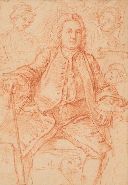 École FLAMANDE du XVIIIe siècle
Portrait d’homme assis
Sanguine.
Au verso?: dessin à la sanguine et crayon noir.
28,5?x?19,5?cm 
