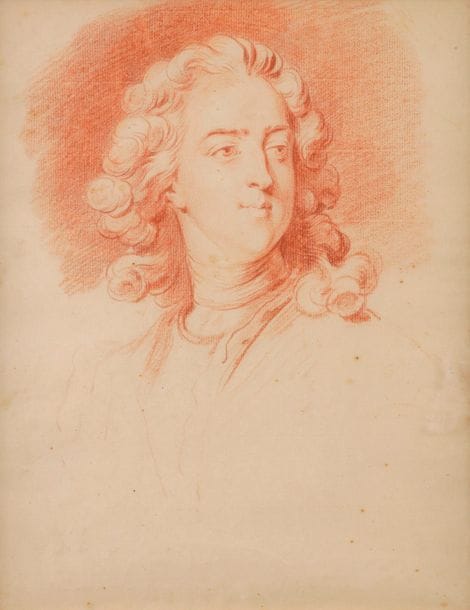 Jean-Baptiste MASSÉ (Paris 1687 - 1767) 
Portrait de Louis XV, étude de tête 
Sanguine
22 x 18 cm 

Provenance : 
Vente anonyme, Me Ferri, Hôtel Drouot, le 17 décembre 1987, lot 79, non repr. (en lot avec deux portraits d’enfant) 

Élève de Jouvenet et Châtillon, connu pour avoir dessiné et gravé d’après Lebrun les décors de la grande galerie de Versailles (cycle sur les actions mémorables de Louis XIV publiées en 1753), Massé, miniaturiste de surcroit, fut reçu académicien le 30 juillet 1717.