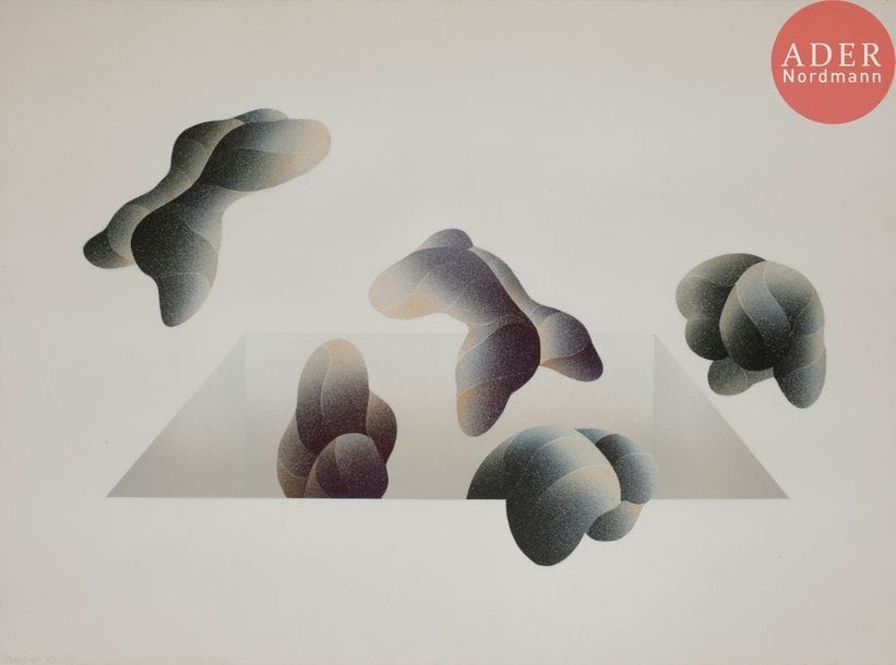 Koji FURUDOI [japonais] (né en 1947)
Pour demain, 1976
Acrylique sur toile.
Signée en bas à gauche.
Signée, datée et titrée au dos.
73 x 100 cm