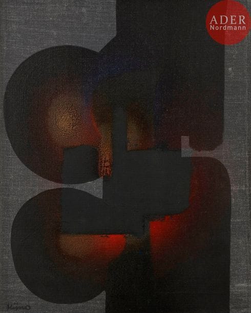 Ladislas KIJNO (1921-2012)
Icône pour un voyant, 1978
Huile sur toile.
Signée en bas à gauche.
Signée, datée et titrée au dos.
46 x 38 cm